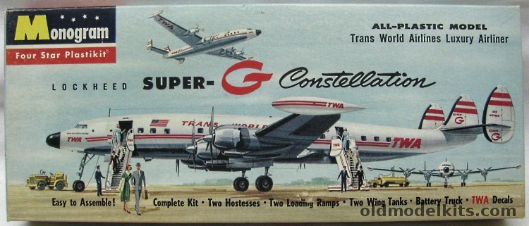 Monogram 1/131 Lockheed Super G Constellation TWA, P19-98 plastic model kit